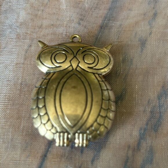Vintage Gold Owl Crystal Pendant - Picture 5 of 5
